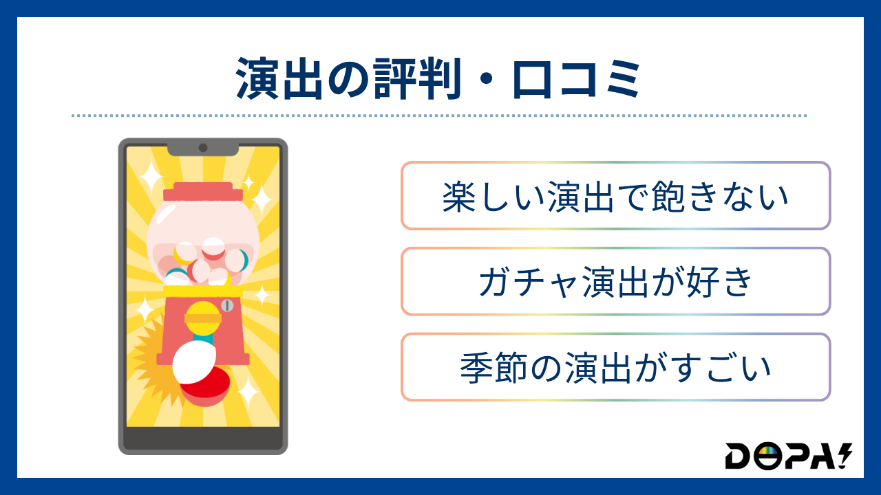演出の評判・口コミ-DOPA評判