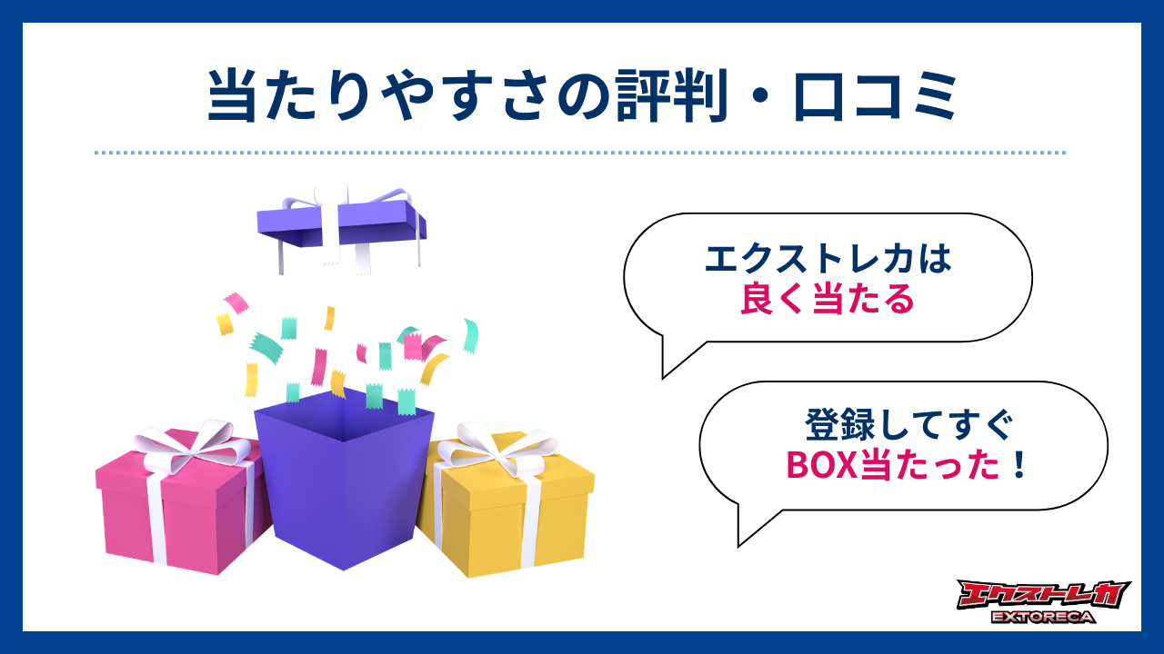 当たりやすさの評判・口コミ-エクストレカ評判