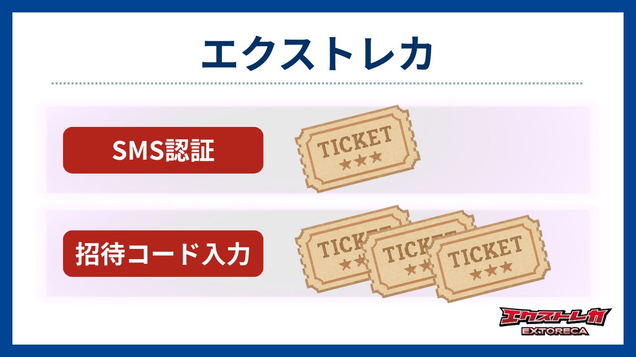エクストレカ:招待リンク+SMS認証→ チケット最大4枚(初回無料のオンラインオリパおすすめ)
