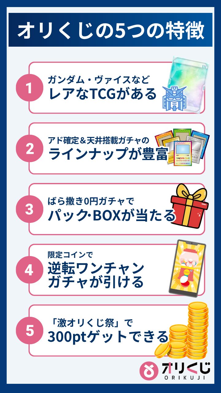 オリくじの5つの特徴（オリくじ評判）