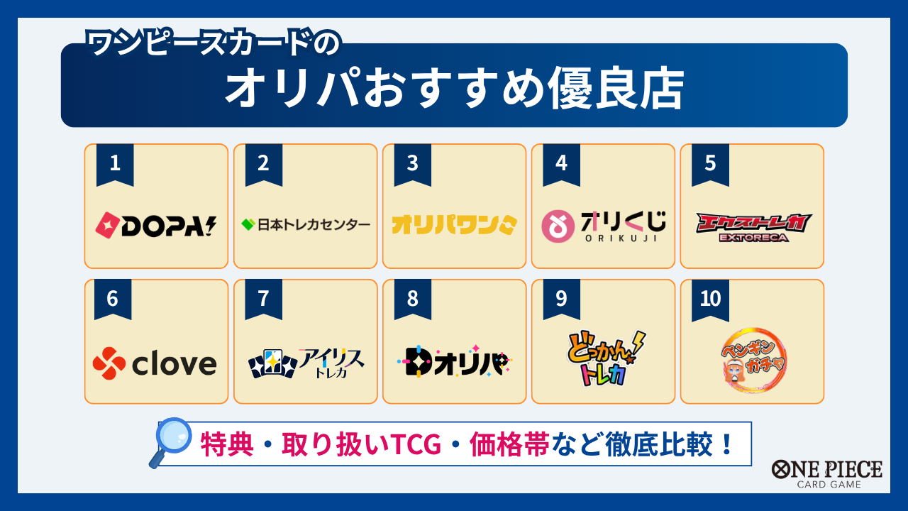 ワンピースカードオリパおすすめ優良店